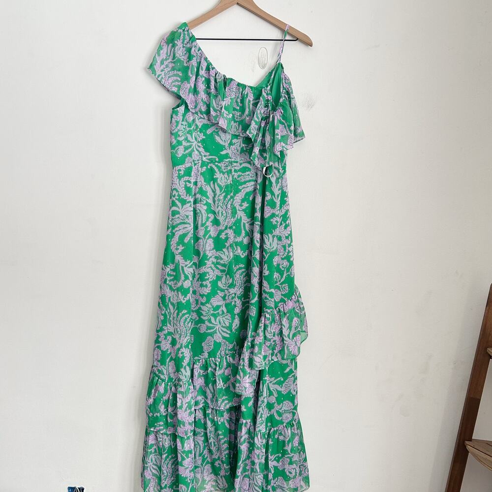 Lilly Pulitzer Rosalynn Ruffle Maxi Dress Green Size 8 - Picture 8 of 10